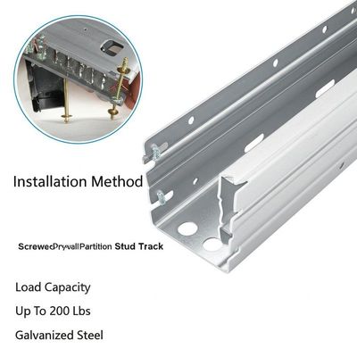 Bom preço Perfil de aço galvanizado para divisórias drywall com capacidade de carga de até 90 kg e tamanho de 1-5/8 polegadas x 10 pés on-line